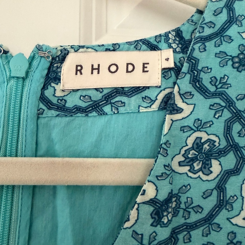 Rhode Blue Paisley Ruffle Midi Dress EUC / Tasha Midi Dress - Picture 3 of 4